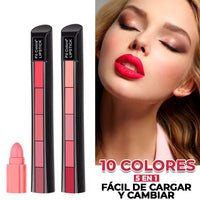 Glamorix™ - Lápiz labial mate 5 en 1