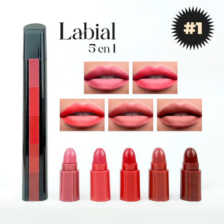 Glamorix™ - Lápiz labial mate 5 en 1