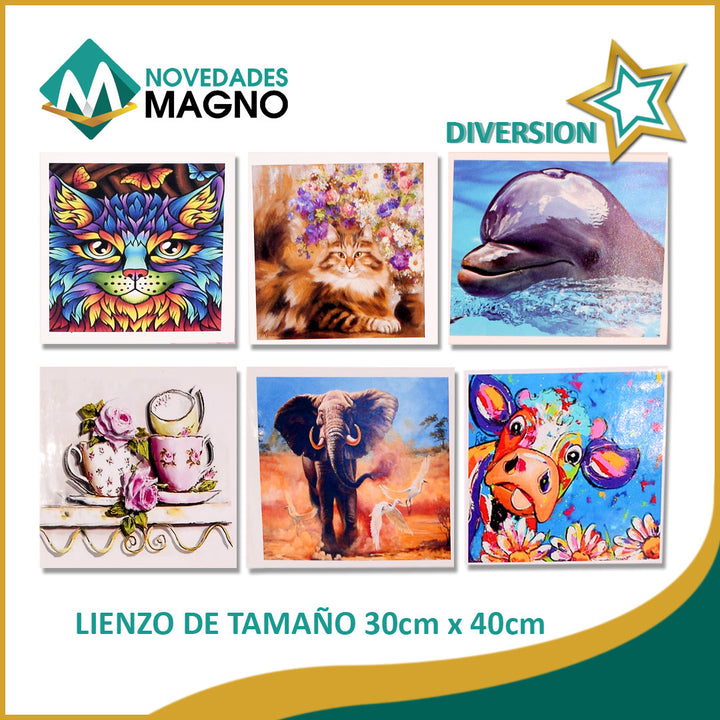 Pintura de diamantes de dibujos animados para niños