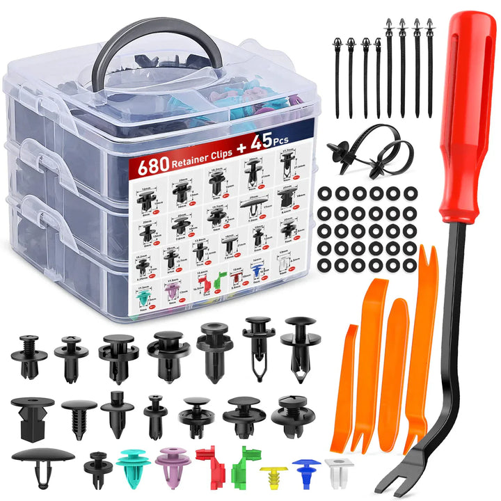 AutoFix Pro™ – Kit 715 Clips Universales para Carro