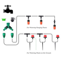 Sistema de riego automático para jardín curvo