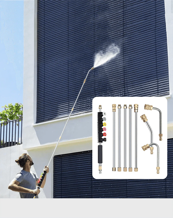Domina la limpieza al máximo: Kit de varillas extensibles para hidrolavadora