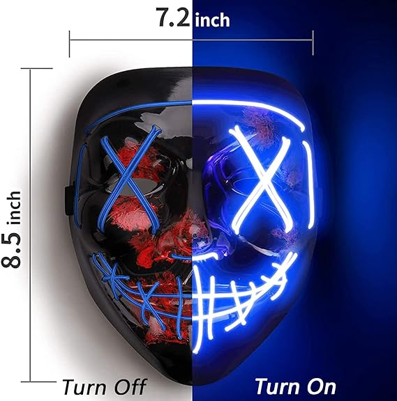 Mascara de la purga: luces led con control remoto