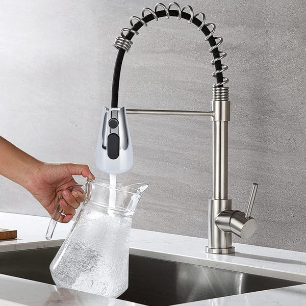 Grifo de alta presión giratorio: 360 grados + adaptador