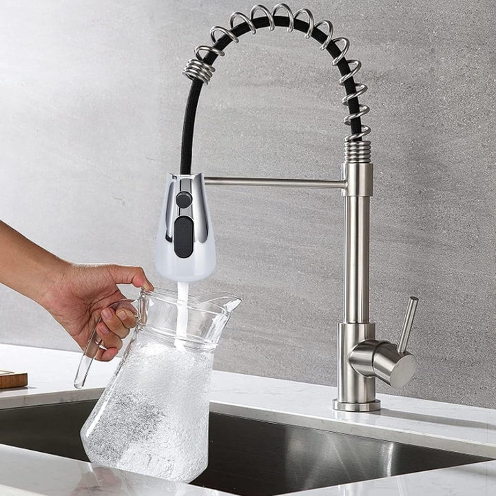 Grifo de alta presión giratorio: 360 grados + adaptador