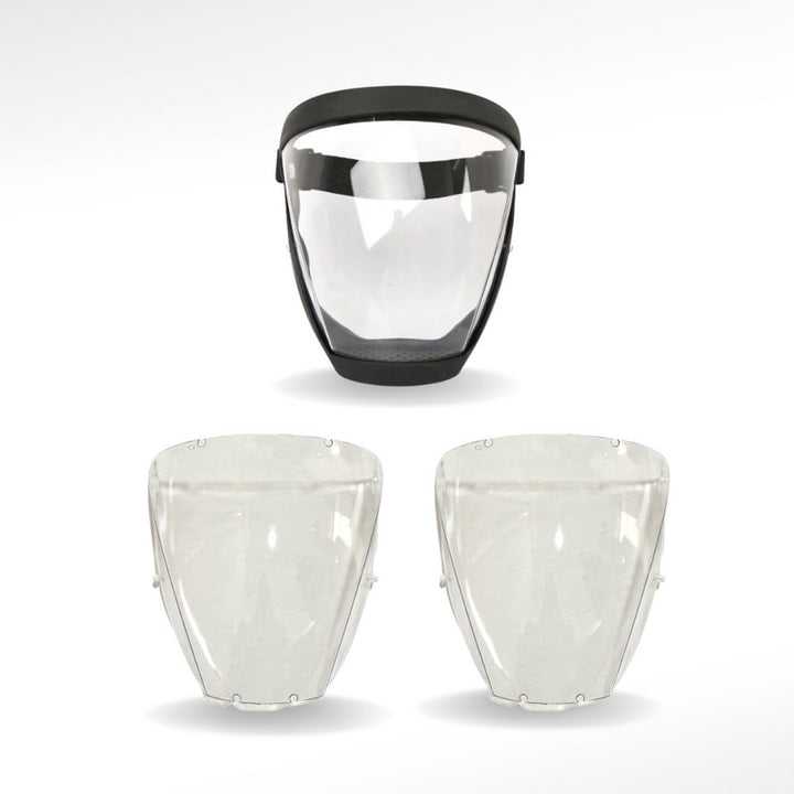 Protector facial impermeable y anti-polvo.