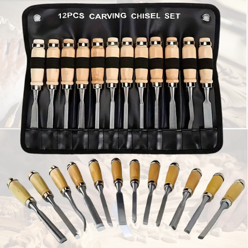 Juego de cinceles para tallar madera (6 piezas)