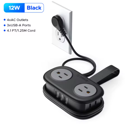 Extensión viajera 3 Enchufes + USB + Type-C