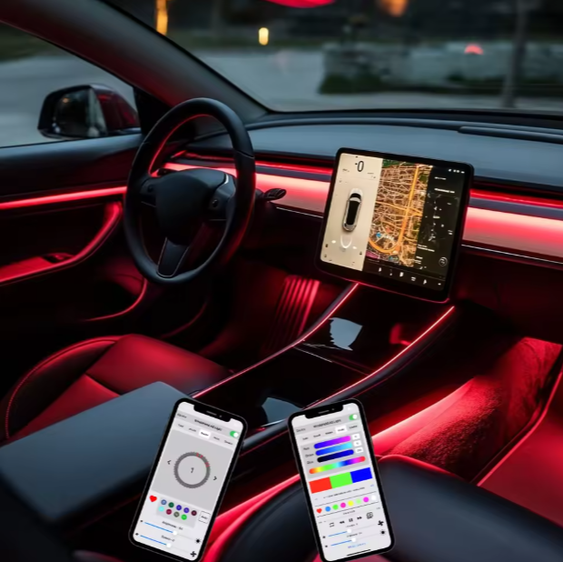 Kit de iluminación ambiental RGB para carro