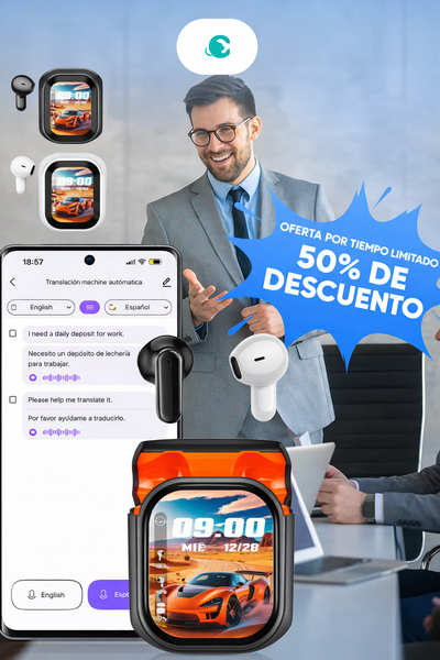 Auriculares de traducción con reducción de ruido