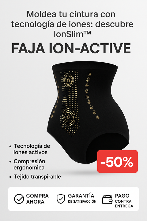 Faja Ion-Active- Moldea tu cintura con tecnología de iones