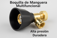 Cabezal de 360°-Ajustable desde Lluvia Suave hasta Largo Alcance