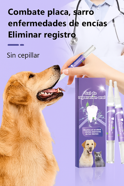 Gel reparador bucal para mascotas