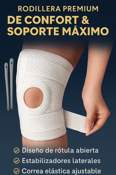 Rodillera transpirable con amortiguadores