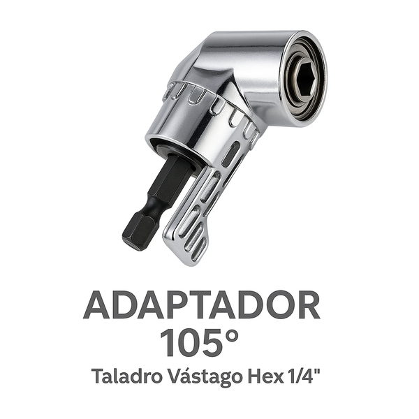 Adaptador de taladro de ángulo recto de 105 grados