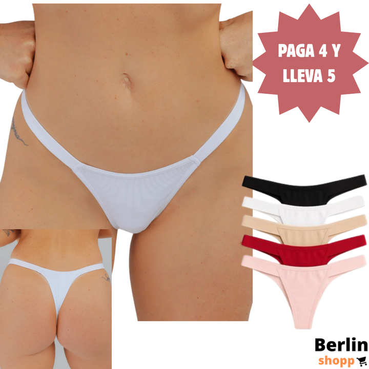 Braguitas clásicas de algodón- Combo x 5 unidades