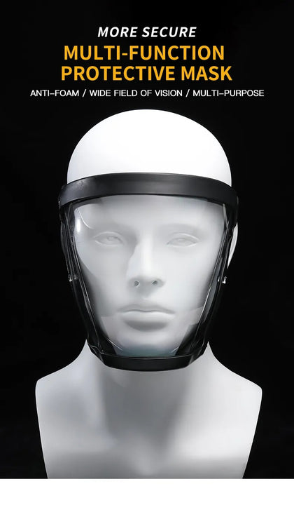 Protector facial impermeable y anti-polvo.