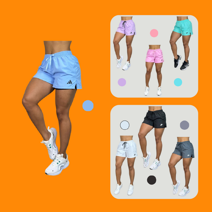 FemFit™ - PANTALONETA CORTA  CON LICRA DAMA x 3 UND