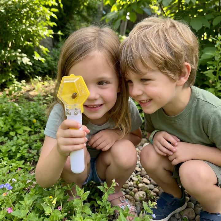 Atrapainsectos infantil con lupa: herramienta de observación de insectos al aire libre.