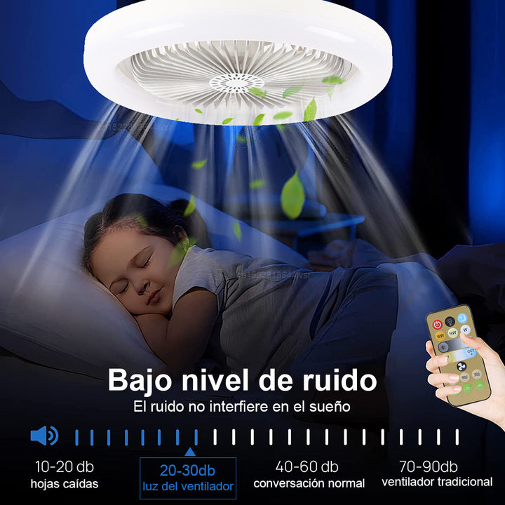 FanMaster® -  Ventilador de Techo Silencioso con LED y Control Remoto