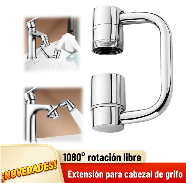 Extensor de grifo flexible de 1080° – Doble modo