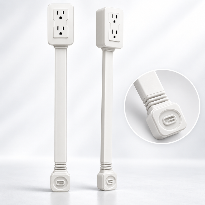 Extensor de Tomacorriente Ajustable 180° con USB