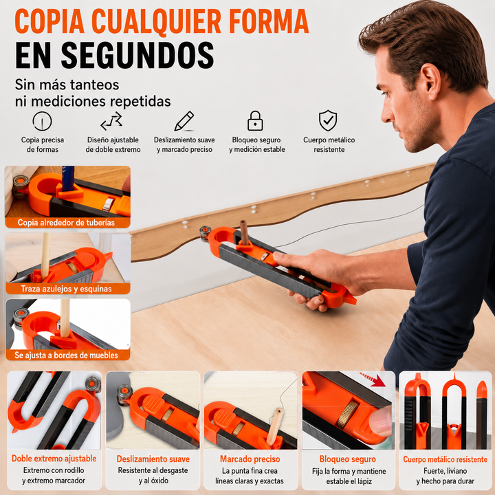 ContornoPro™ Copia cualquier forma y consigue cortes perfectos en segundos.