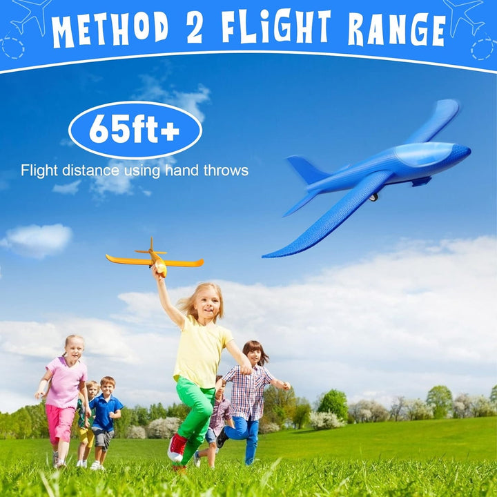 PISTOLA DE JUGUETE LANZADOR DE AVIÓN CON PLANEADOR DE ESPUMA