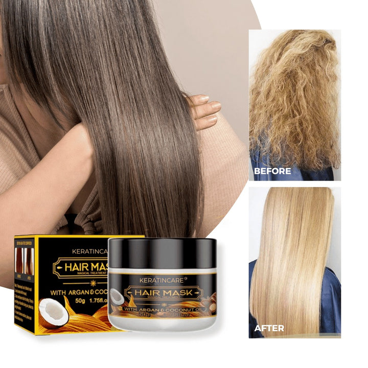 KeratinCare™ - Mascarilla de queratina alisadora del cabello