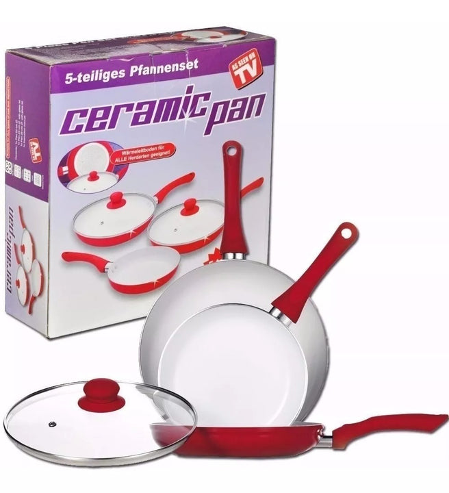 CERAMICHEF™ - SET X5 SARTENES + 100 PAPEL ANTIADHERENTE