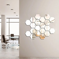 ReflectHex™ - Pegatinas de Espejo Hexagonales Decorativas