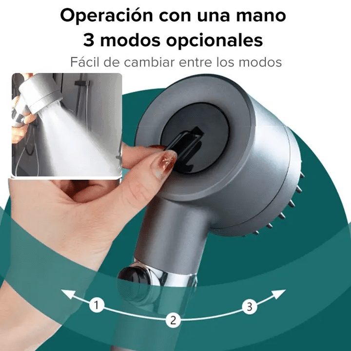 HydroPro™ - Cabezal de Ducha Masajeador 3 en 1
