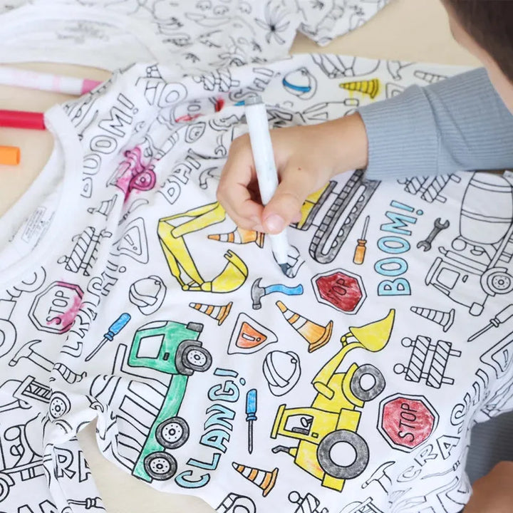 Pijama infantil para colorear