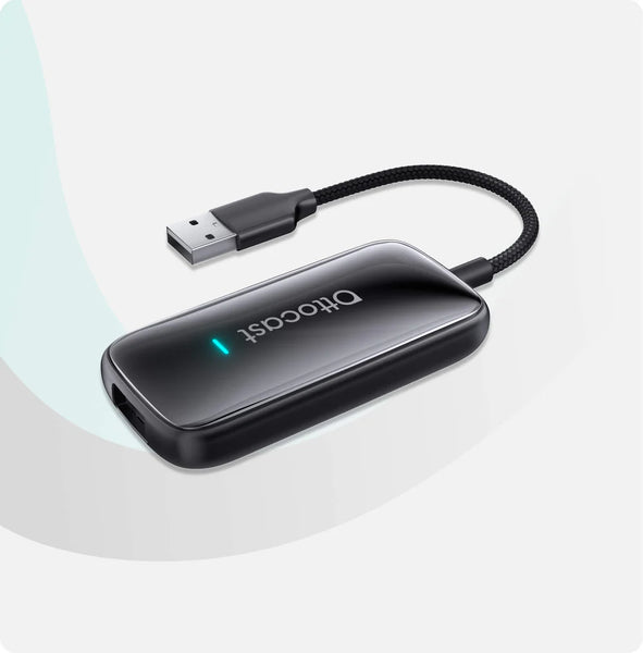 Adaptador inalámbrico todo en uno para CarPlay y Android Auto con App Hub