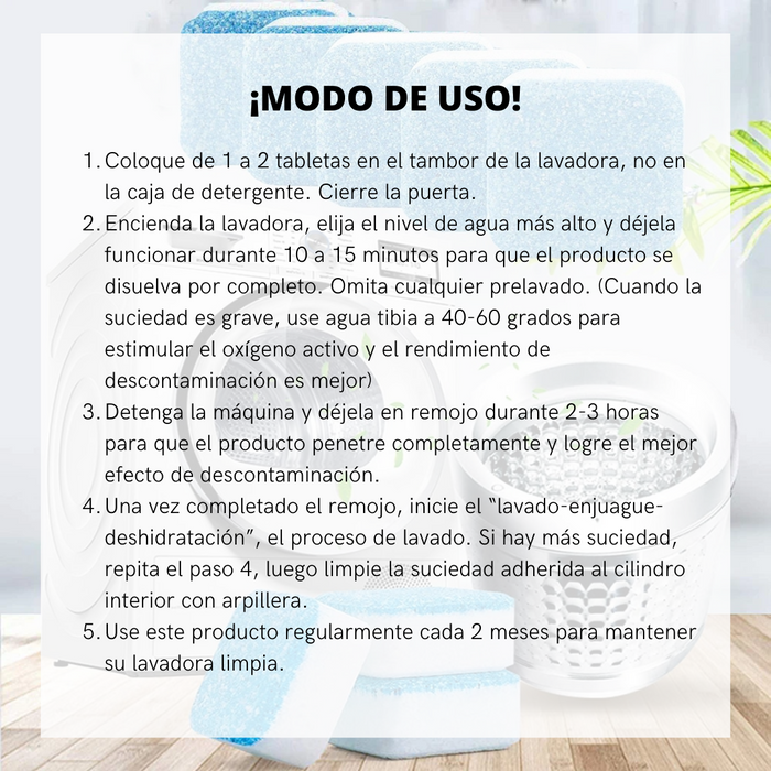 Pastillas limpiadoras de lavadora PREMIUM 🧼