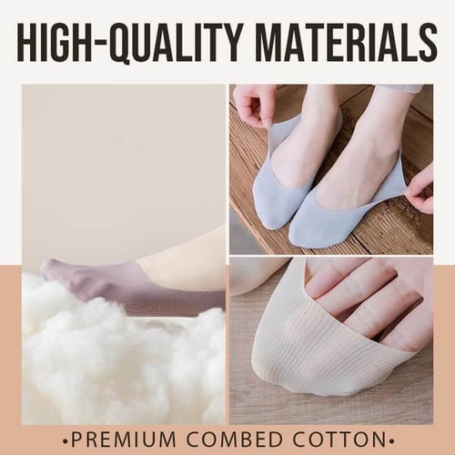 medias tobilleras invisibles antideslizantes para mujer x 3 pares