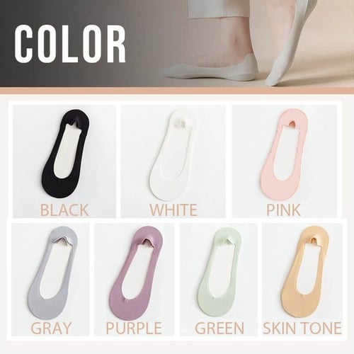 medias tobilleras invisibles antideslizantes para mujer x 3 pares